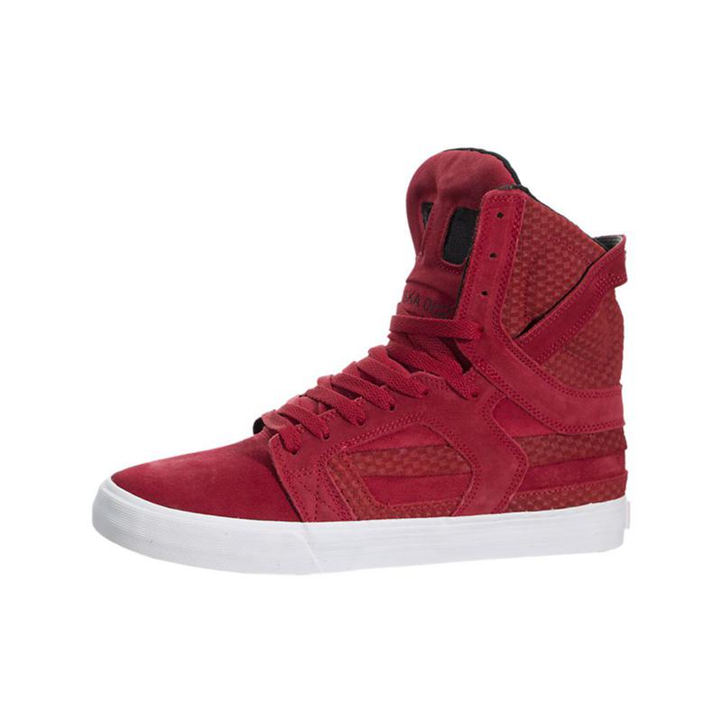 Buty Supra SKYTOP II - Sneakersy Wysokie Damskie - Czerwone (OSNG-52309)